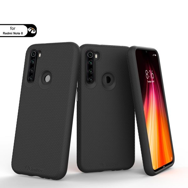 כיסוי שתי שכבות לשיאומי REDMI NOTE 8 חזק במיוחד TOIKO שחור