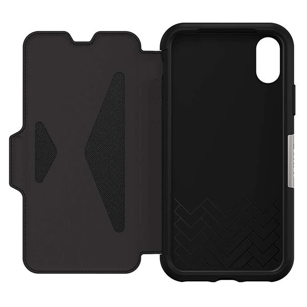 מגן כיסוי ספר OtterBox Strada שחור לאייפון X/XS הכיסוי החזק בעולם