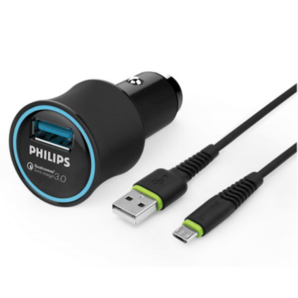 מטען מהיר לרכב תומך QC 3.0 מבית Philips