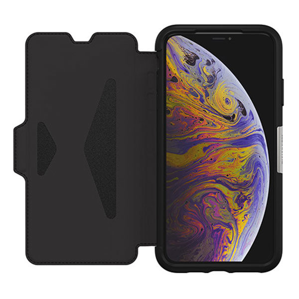 מגן כיסוי ספר OtterBox Strada שחור לאייפון XS Max הכיסוי החזק בעולם