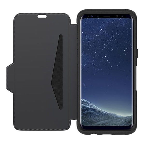 מגן כיסוי ספר OtterBox Strada שחור לגלקסי S8 הכיסוי החזק בעולם