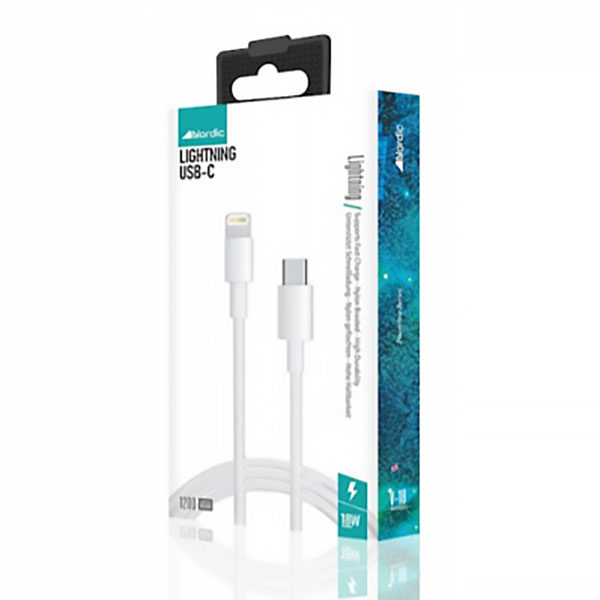 כבל טעינה והעברת נתונים USB-C לאייפון באורך 1.2 מטר מבית Nordic