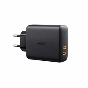 ראש מטען מהיר בעל זוג חיבורי Type-C תומך PD 3.0 מבית AUKEY