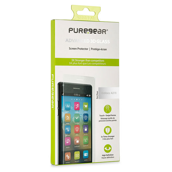 מגן מסך זכוכית איכותי לגלקסי A21S מבית PureGear