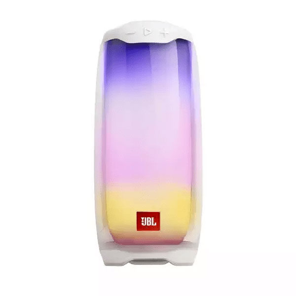 רמקול JBL Pulse 4 לבן בלוטות' עם אורות לד מובנים