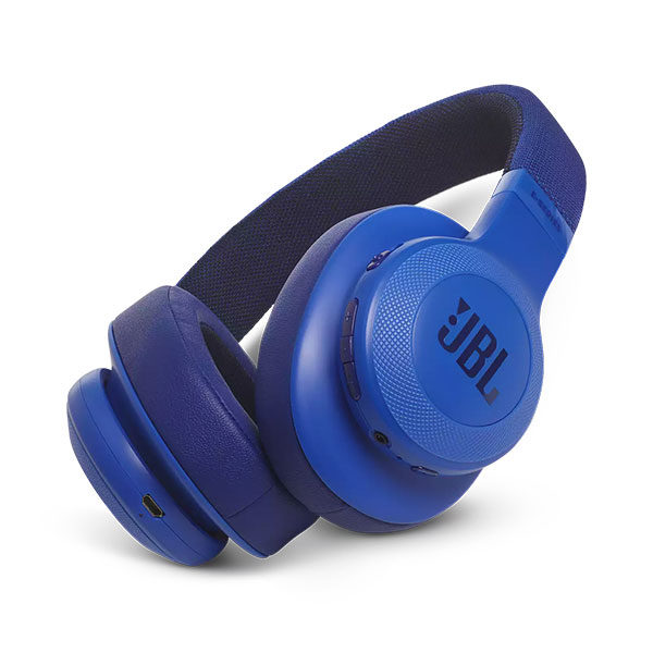 אוזניות JBL E55BT קשת אלחוטיות בעלות צליל מרחבי כחול