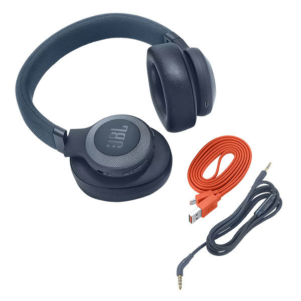 אוזניות JBL E65BTNC קשת אלחוטיות עם בס עוצמתי וסינון רעשים כחול