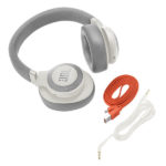 אוזניות JBL E65BTNC קשת אלחוטיות עם בס עוצמתי וסינון רעשים לבן