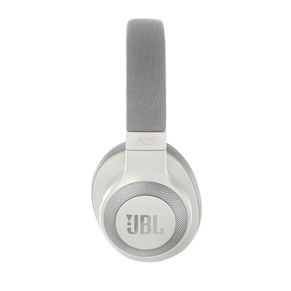 אוזניות JBL E65BTNC קשת אלחוטיות עם בס עוצמתי וסינון רעשים לבן