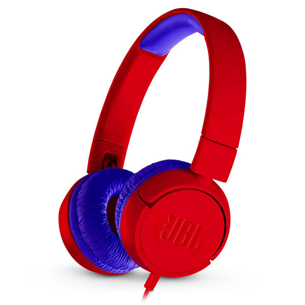 אוזניות JBL JR300 קשת לילדים עם סאונד איכותי וצלול אדום