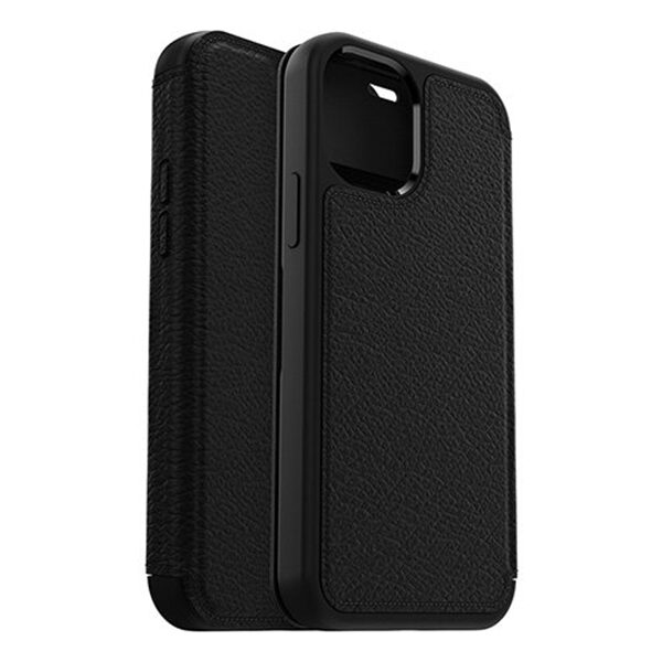 מגן כיסוי ספר OtterBox Strada שחור לאייפון 12 הכיסוי החזק בעולם