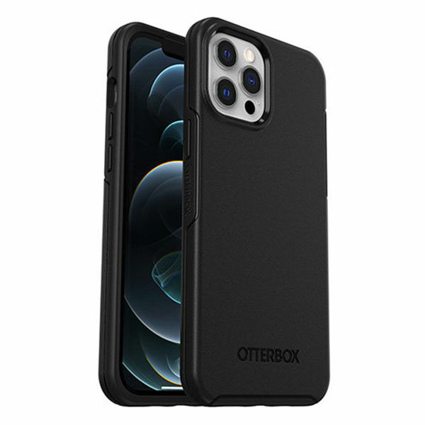 מגן כיסוי OtterBox Symmetry שחור לאייפון 12 פרו מקס תומך MagSafe