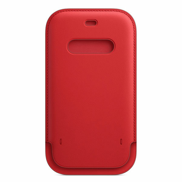 כיסוי ארנק עור מקורי לאייפון 12 מיני אדום Product RED תומך MagSafe