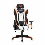 כסא גיימינג שחור לבן כתום מתכוונן MeeTion Gaming Chair CHR15