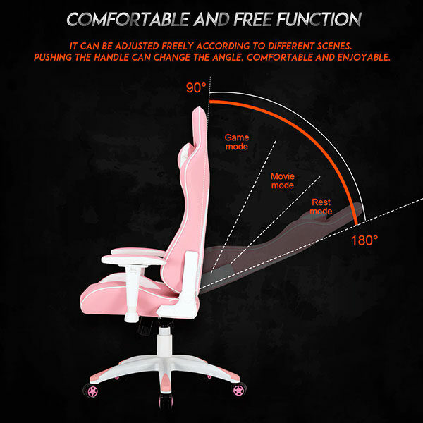 כסא גיימינג ורוד מתכוונן MeeTion Gaming Chair CHR16