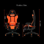 מושב גיימינג שחור כתום מקצועי עם מסאז' MeeTion Gaming Chair CHR25