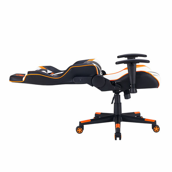 כסא גיימינג שחור לבן כתום מתכוונן MeeTion Gaming Chair CHR15