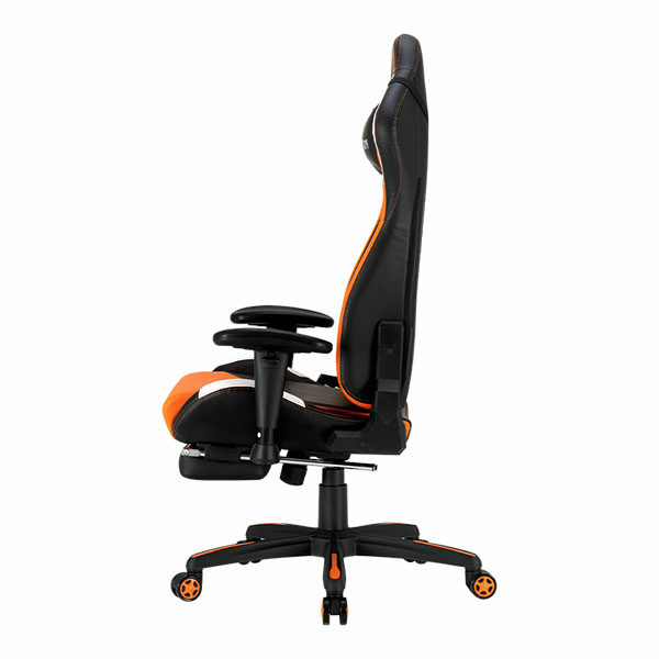 מושב גיימינג שחור כתום מקצועי עם הדום MeeTion Gaming Chair CHR22