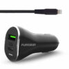 מטען רכב חזק ועוצמתי לאייפון PureGear 2 53W יציאות USB-C ו USB יבואן רשמי שנתיים אחריות