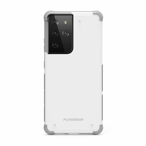 כיסוי לגלקסי S21 אולטרה חזק לבן קומבו PureGear DualTek