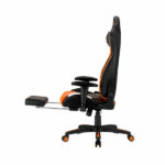 מושב גיימינג שחור כתום מקצועי עם הדום MeeTion Gaming Chair CHR22