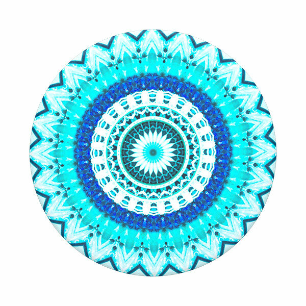 פופסוקט תופסן לסמארטפון מנדלה כחולה PopSocket Blue Floral Mandala