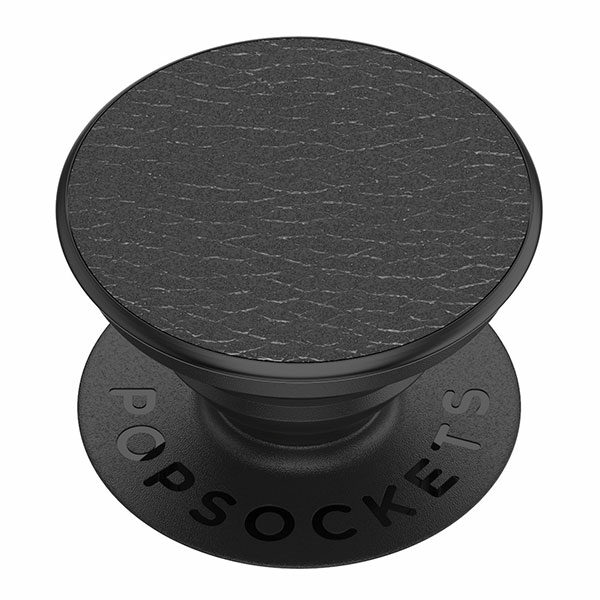 פופסוקט תופסן לסמארטפון עור דמוי PopSocket Pebbled Vegan Leather Black