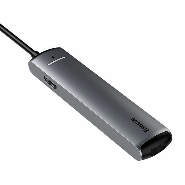 מפצל 6 ב-1 למחשב מ-USB-C ל-USB-C, USB, HDMI וכבל רשת Baseus