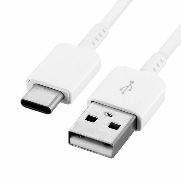 כבל סמסונג USB-A ל-USB-C מקורי לבן באורך 1 מטר לטעינה מהירה Samsung