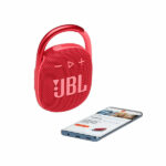 רמקול JBL Clip 4 אדום עם תופסן משודרג וסאונד חזק