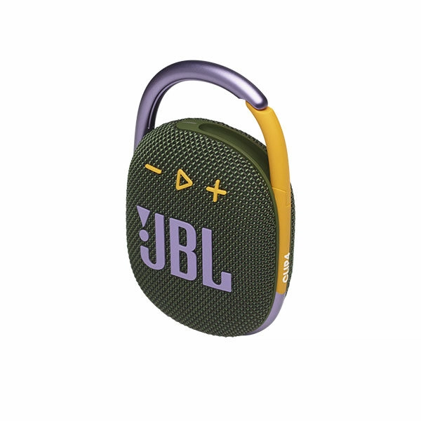 רמקול JBL Clip 4 ירוק עם תופסן משודרג וסאונד חזק