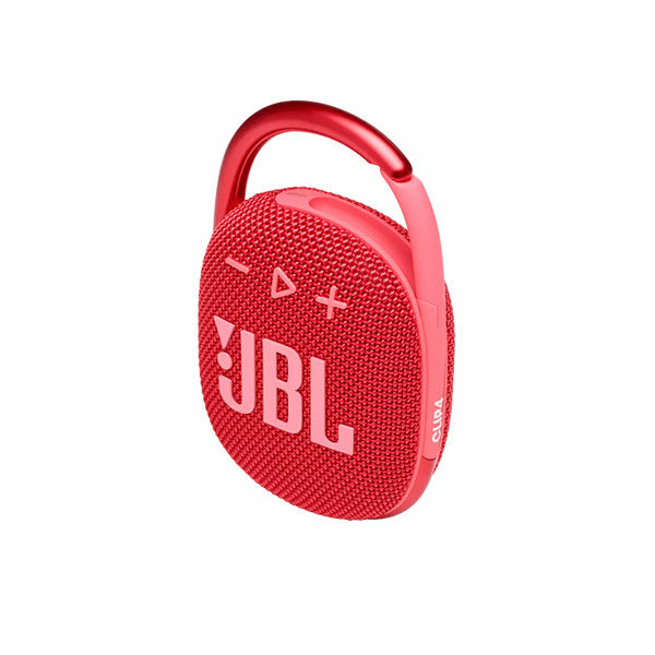 רמקול JBL Clip 4 אדום עם תופסן משודרג וסאונד חזק