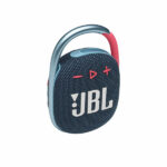 רמקול JBL Clip 4 כחול ורוד עם תופסן משודרג וסאונד חזק