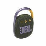 רמקול JBL Clip 4 ירוק עם תופסן משודרג וסאונד חזק