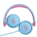 אוזניות קשת לילדים JBL JR310 תכלת עם סאונד בטיחותי ומיקרופון מובנה