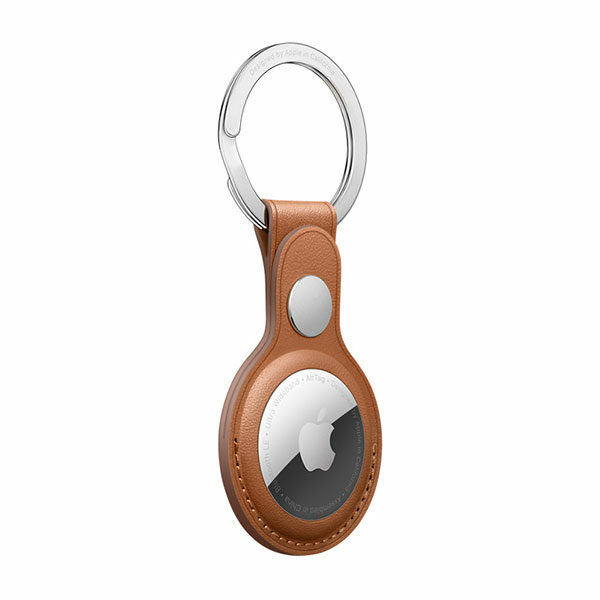 כיסוי מקורי ל AirTag מחזיק מפתחות עור AirTag Leather Key Ring