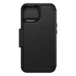 כיסוי ארנק לאייפון 13 Otterbox Strada עור שחור הכיסוי החזק בעולם