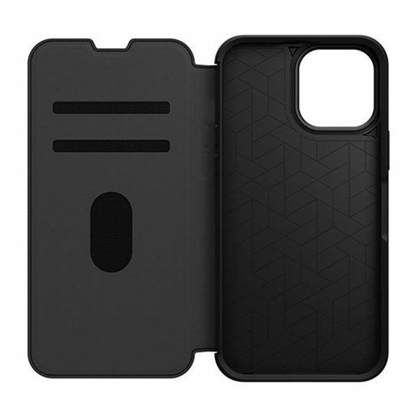 כיסוי ארנק לאייפון 13 פרו מקס Otterbox Strada עור שחור הכיסוי החזק בעולם