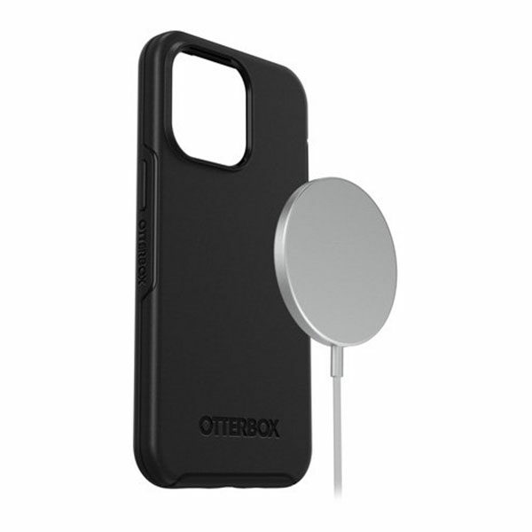 כיסוי שחור לאייפון 13 פרו Otterbox Symmetry תומך MagSafe חזק ועמיד