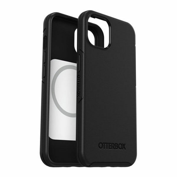 כיסוי שחור לאייפון 13 Otterbox Symmetry תומך MagSafe חזק ועמיד