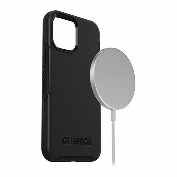 כיסוי שחור לאייפון 13 מיני Otterbox Symmetry תומך MagSafe חזק ועמיד