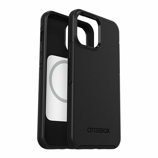 כיסוי שחור לאייפון 13 פרו מקס Otterbox Symmetry תומך MagSafe חזק ועמיד