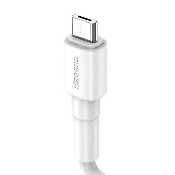 כבל מיקרו USB באורך מטר לבן מקורי Baseus