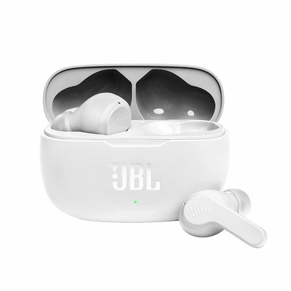 אוזניות JBL Wave 200 אלחוטיות לבן עם באסים עמוקים