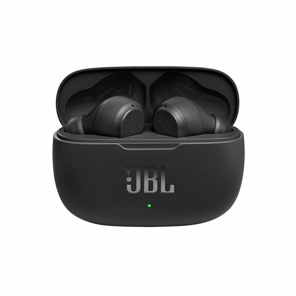 אוזניות JBL Wave 200 אלחוטיות שחור עם באסים עמוקים