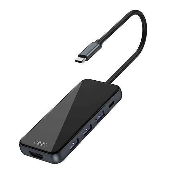 מפצל 5 ב-1 מ-USB-C ל-3 חיבורי USB ו-HDMI ו-USB-C דגם XO-HUB002