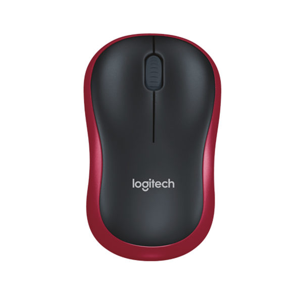 עכבר אלחוטי למחשב Logitech M185 עם חיי סוללה ארוכים שחור בורדו