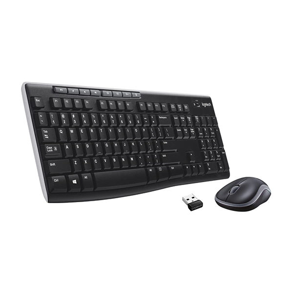 מקלדת ועכבר אלחוטיים למחשב Logitech MK270 עם חיי סוללה ארוכים