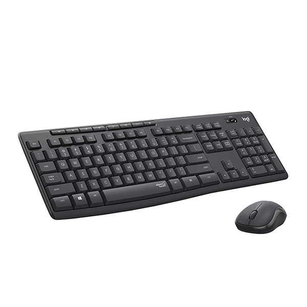 מקלדת ועכבר אלחוטיים למחשב לחיצה שקטה Logitech MK295 שחור