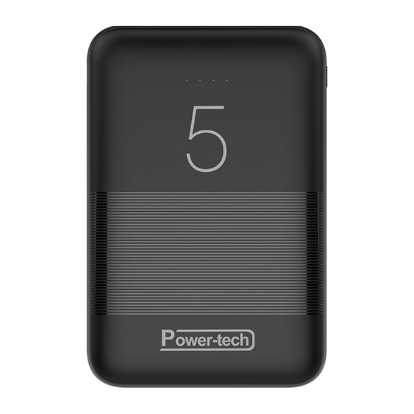 מטען נייד 5000mAh קומפקטי עם 3 יציאות Power-Tech PB-5